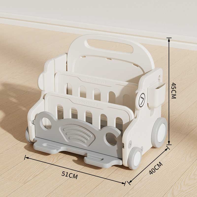 Children's mobile organizer with drawing board - Gray car