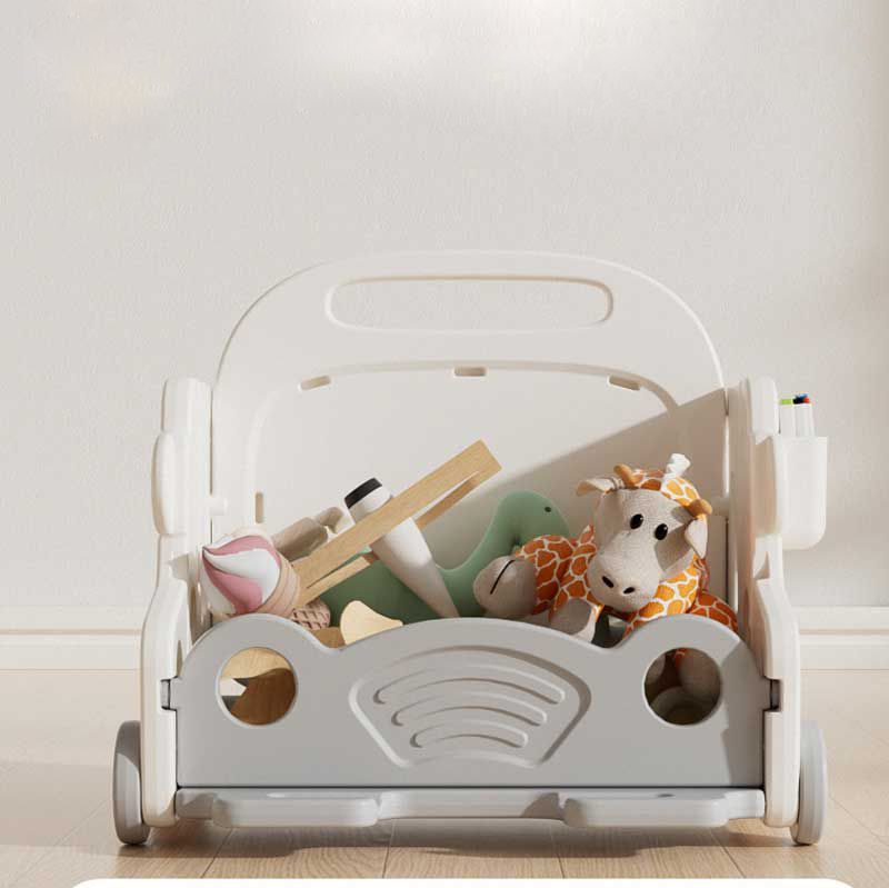 Children's mobile organizer with drawing board - Gray car