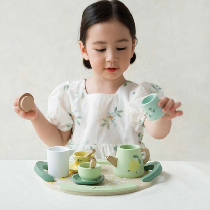 Children's Vintage Wooden Afternoon Tea Set