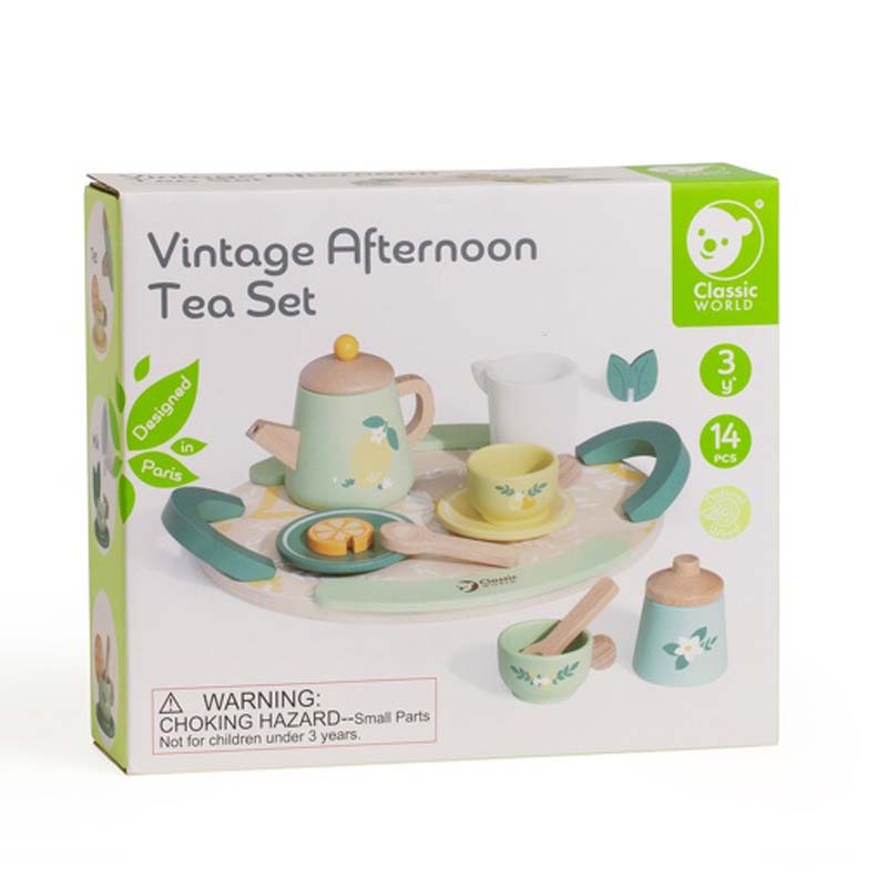 Children's Vintage Wooden Afternoon Tea Set