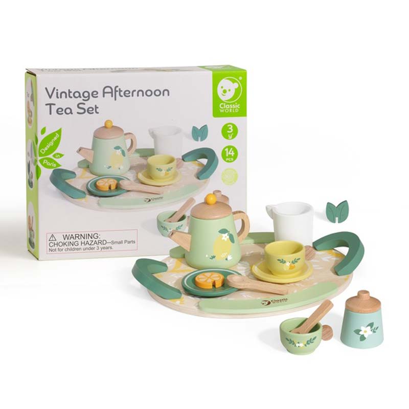 Children's Vintage Wooden Afternoon Tea Set