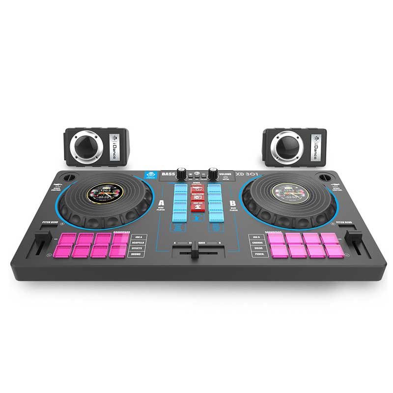 DJ console for children 14 in 1, black