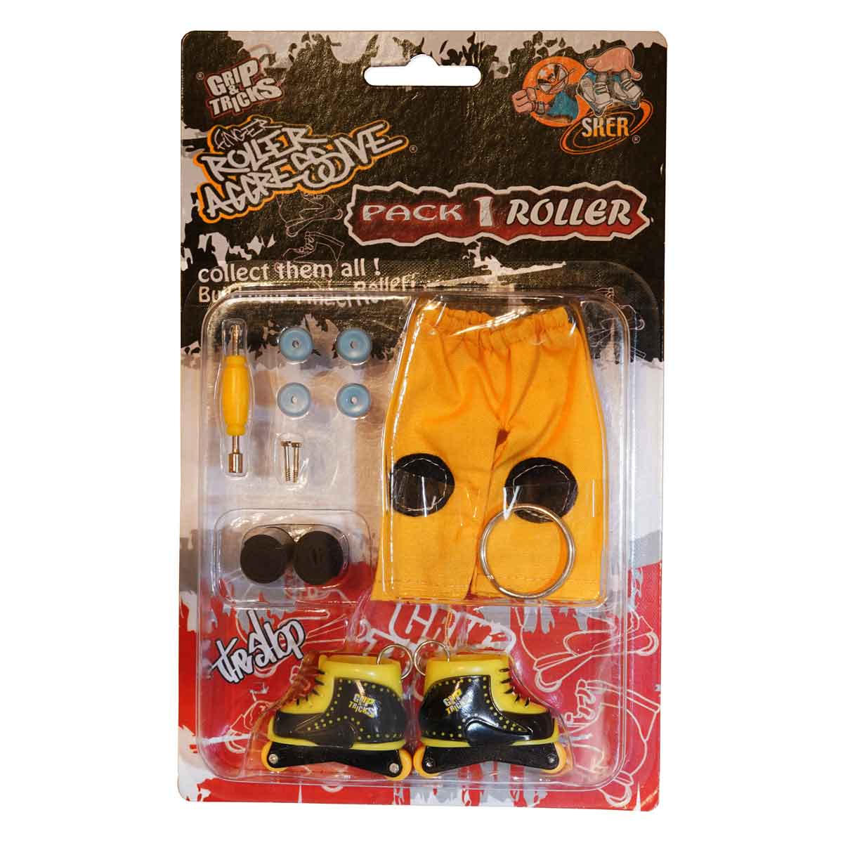 Finger toy Rollerballs, black/yellow