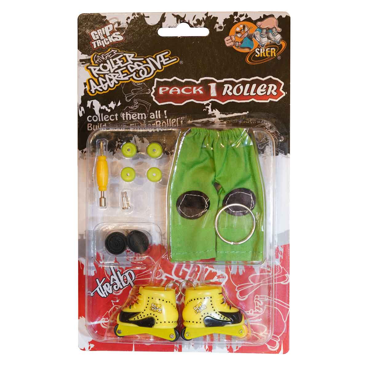 Finger toy Rollers, yellow
