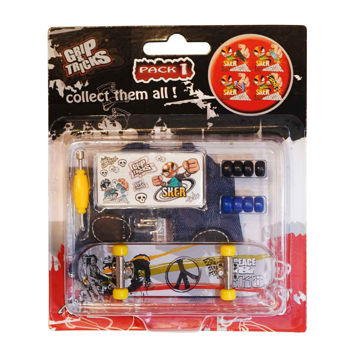 Играчка за пръсти Skateboard, сив