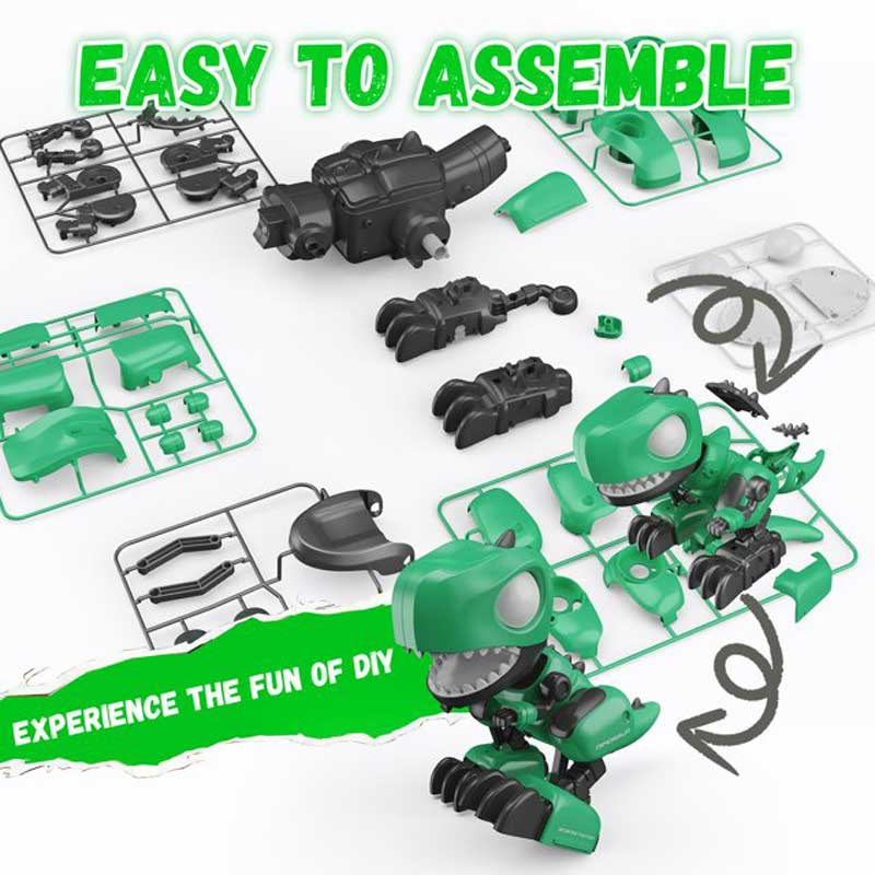 Interactive Assembled Dinosaur Dino with RC in Green Color