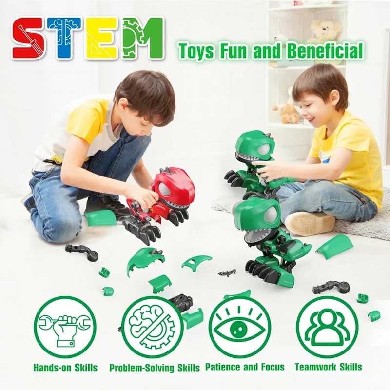 Interactive Assembled Dinosaur Dino with RC in Green Color