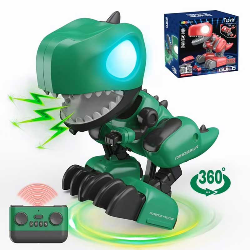 Interactive Assembled Dinosaur Dino with RC in Green Color