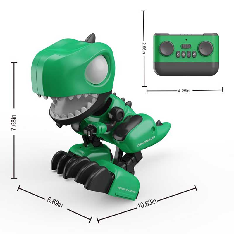 Interactive Assembled Dinosaur Dino with RC in Green Color