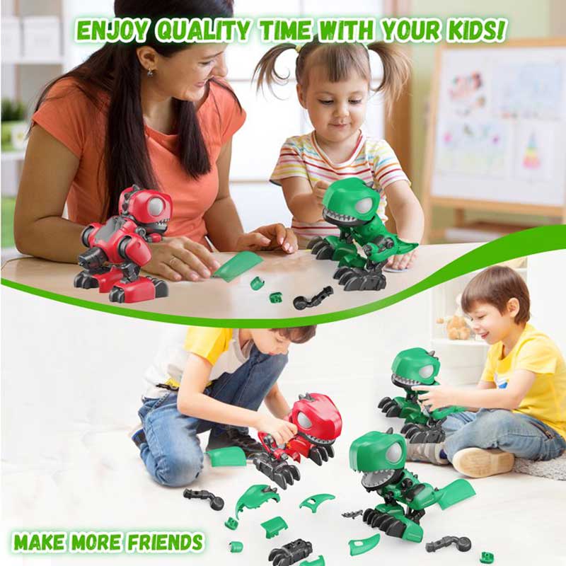 Interactive Assembled Dinosaur Dino with RC in Green Color