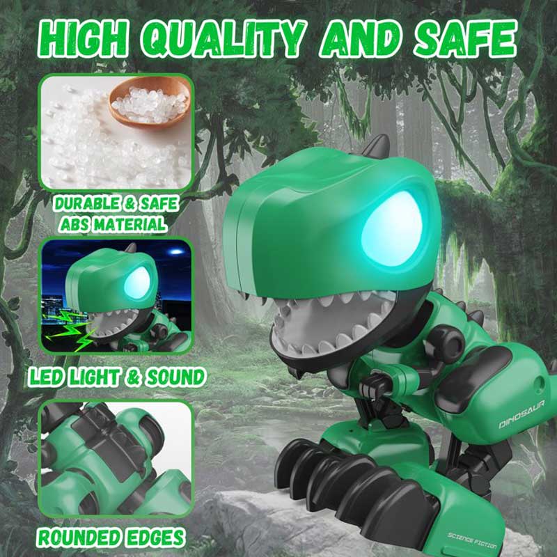Interactive Assembled Dinosaur Dino with RC in Green Color