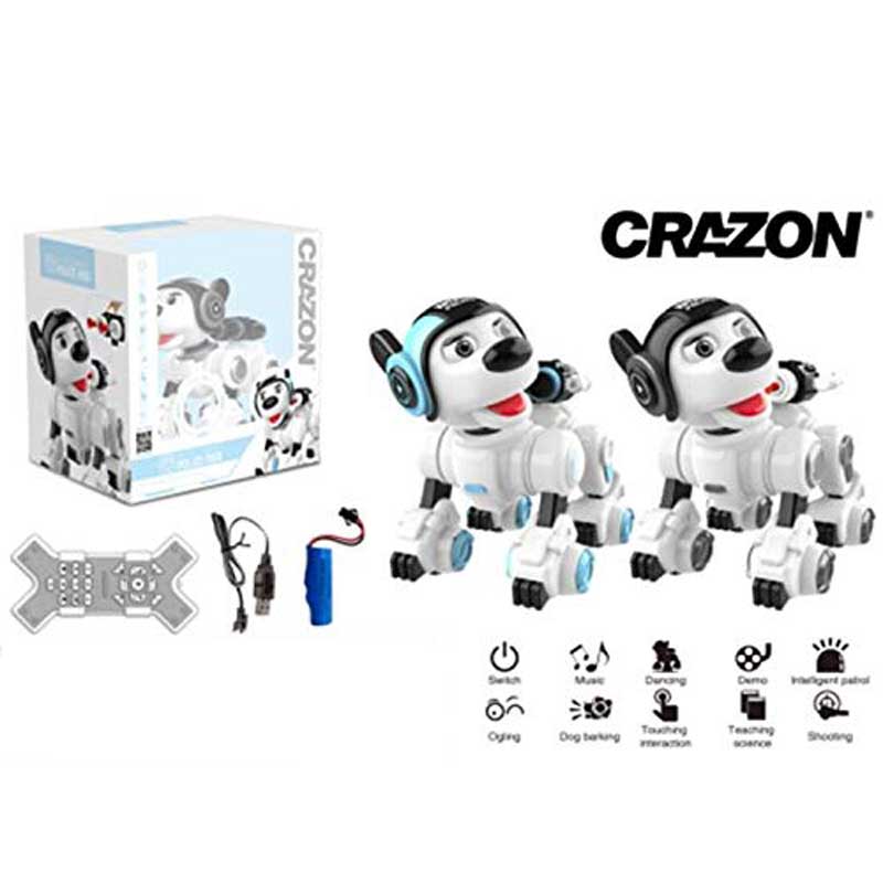 Interactive police dog - robot with blue helmet