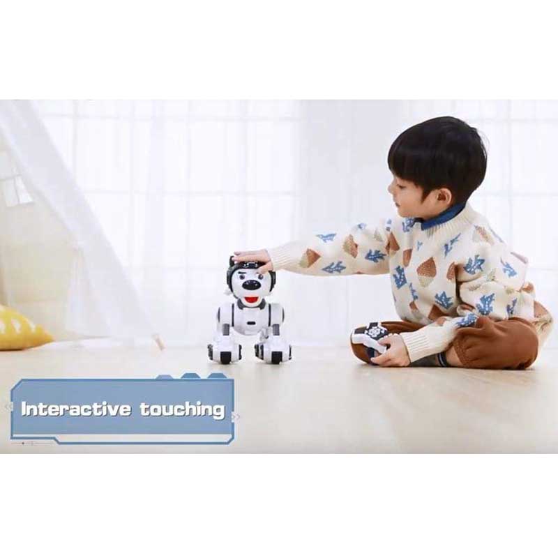 Interactive police dog - robot with blue helmet