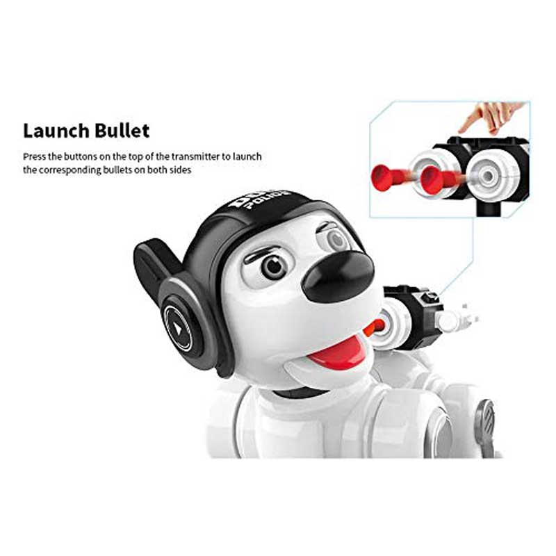 Interactive police dog - robot with blue helmet