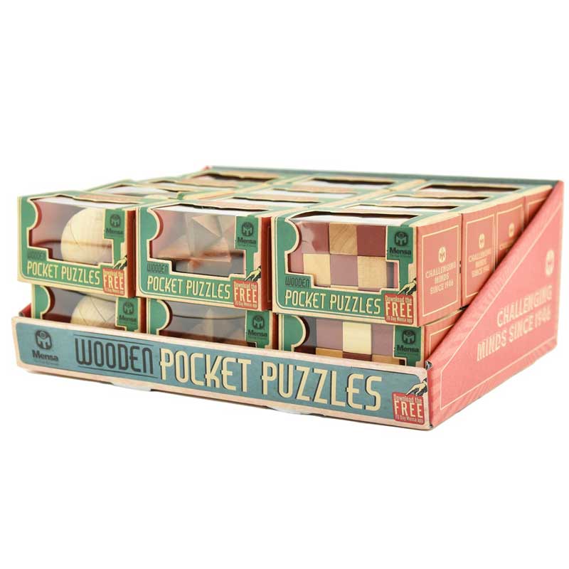 IQ дървен пъзел Менса, за деца, звезда, куб, топка