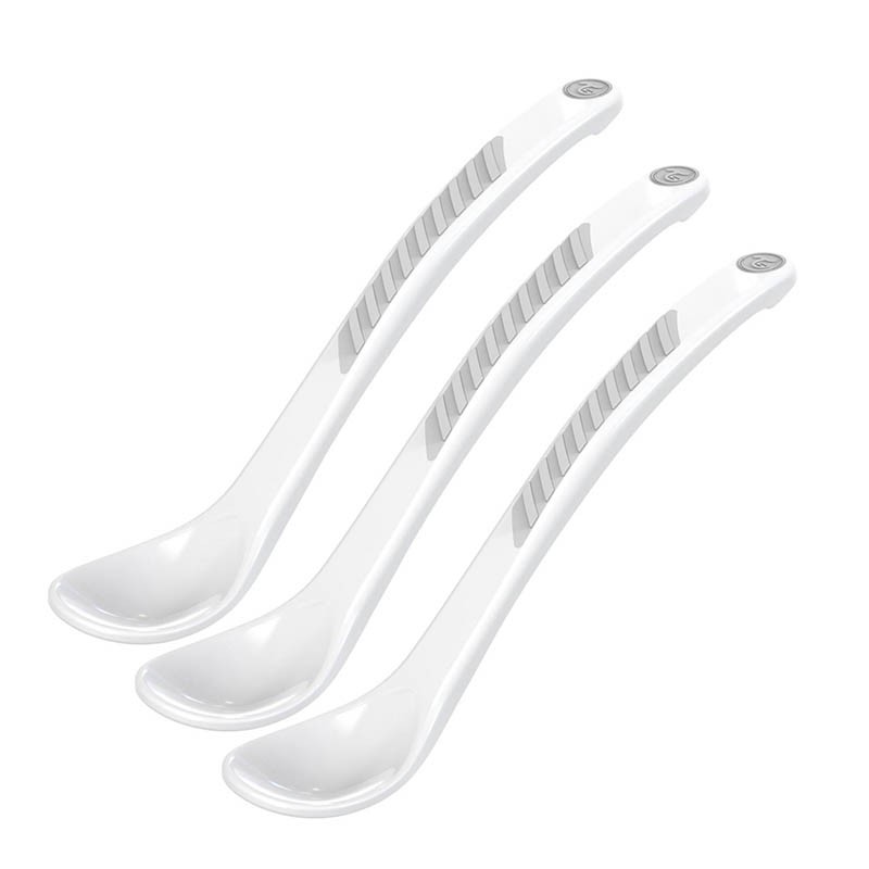 Curved spoon for eating Twistshake - 3 pcs. 4+ months white