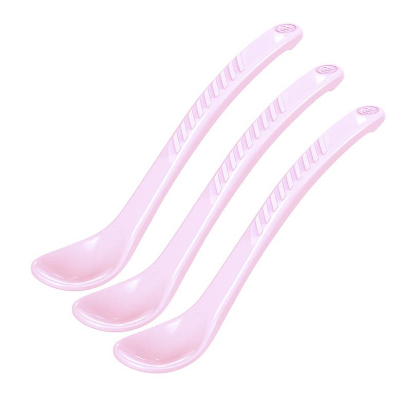 Curved spoon for eating Twistshake - 3 pcs. 4+ months pink