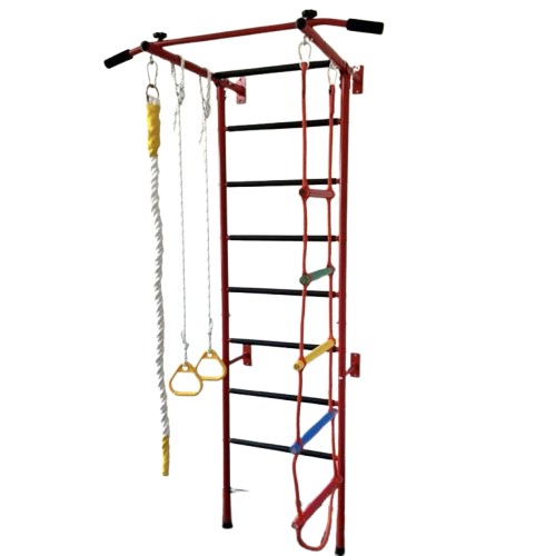 Children's metal Swedish wall with accessories, red
