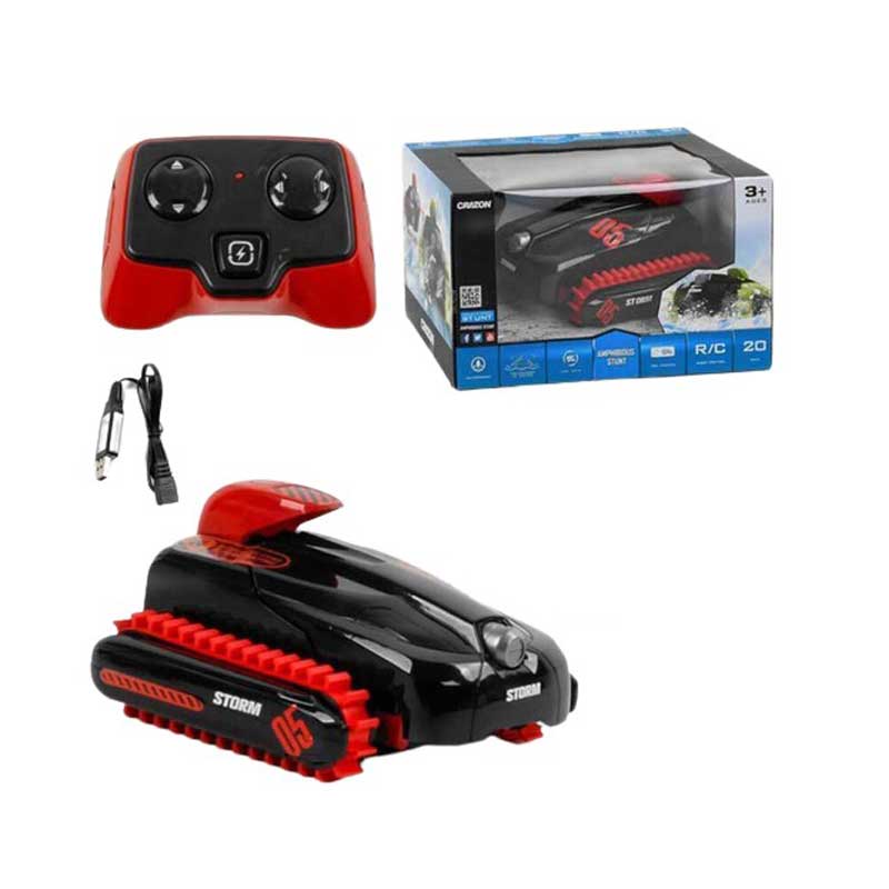 Amphibious car for movement on water and land, RC - red