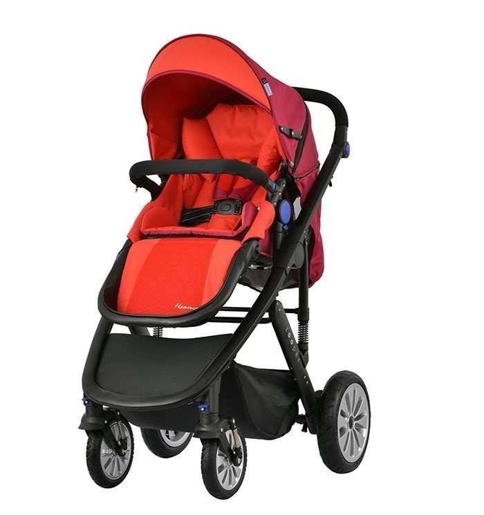 Zooper Flamenco Flaming Plaid 2-in-1 stroller, red