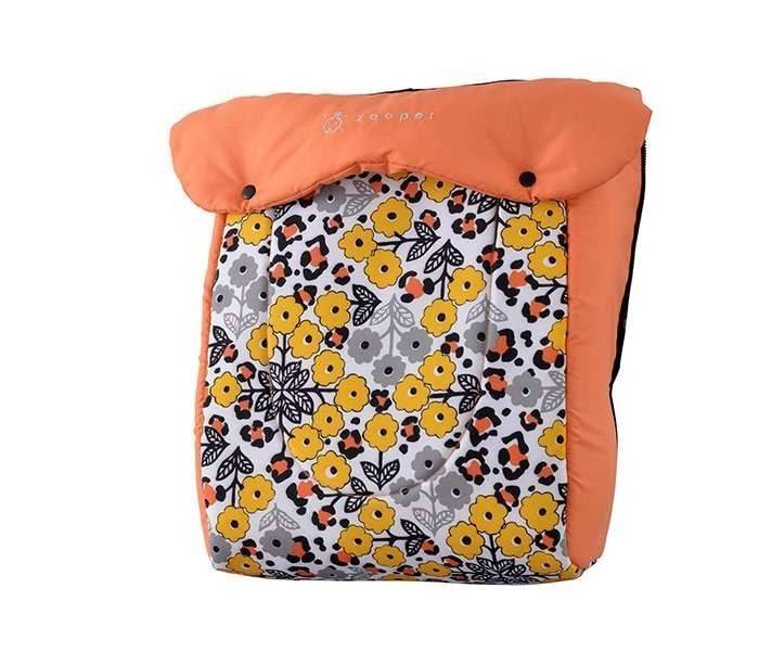 Zooper Salsa Prairie Song stroller, orange with flowers