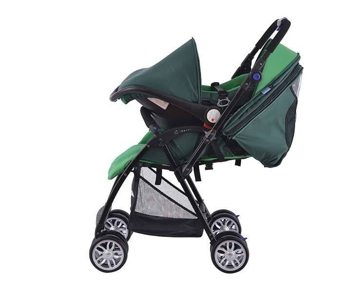 Zooper Salsa Apple Green Plaid Combination Stroller, green