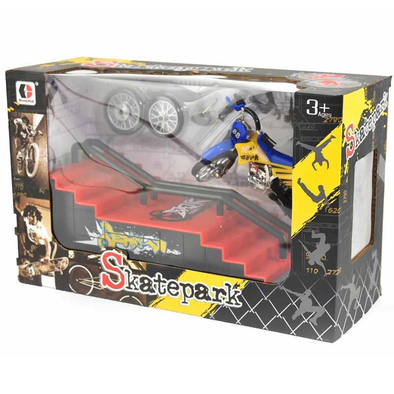 Set of fingerboards motor with ramp and stairs, 38cm