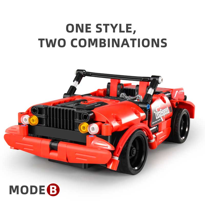 2 in 1 R/C Sports Car and Jeep Set - 341 Parts