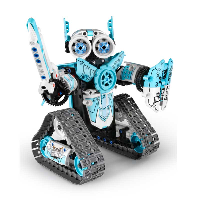Constructor Programmable stunt robot with remote control, blue - 398 parts