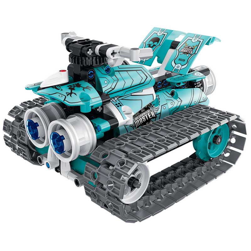 Constructor Programmable stunt robot with remote control, green - 398 parts