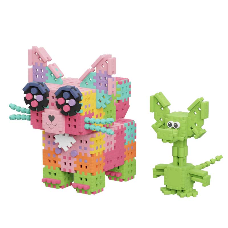 Mini waffle constructor Marioinex "Diplodocus and kitten", 280 pieces