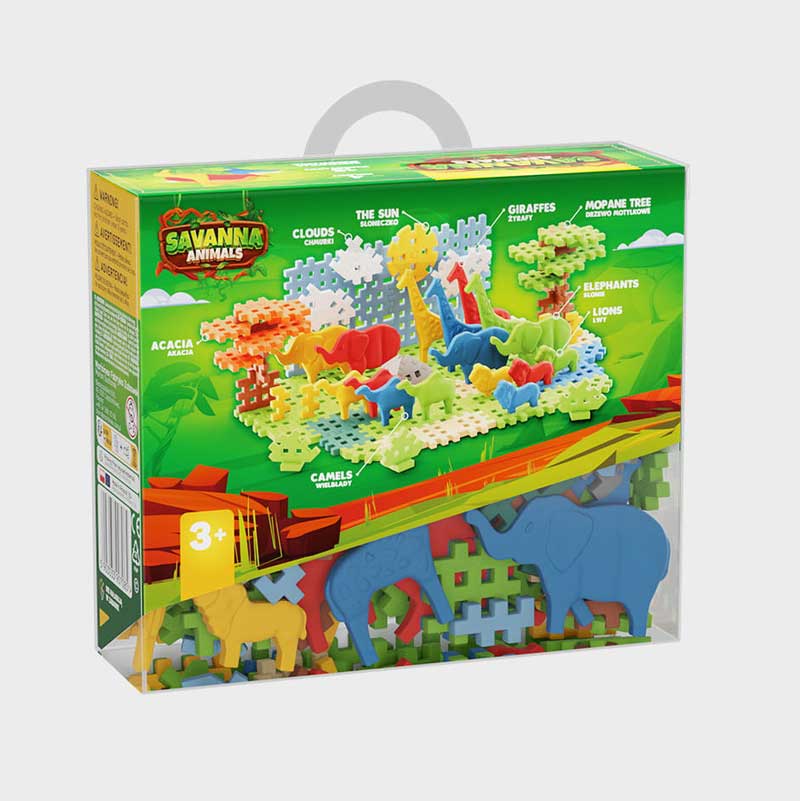 Marioinex Mini Waffle Constructor "Savannah Animals", 100 pieces