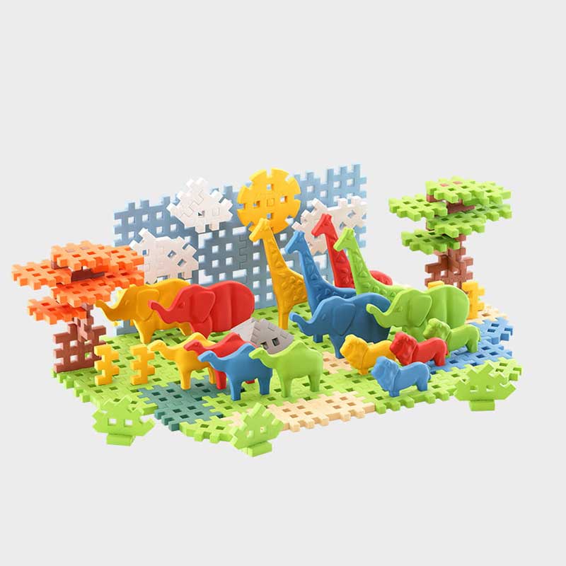 Marioinex Mini Waffle Constructor "Savannah Animals", 100 pieces
