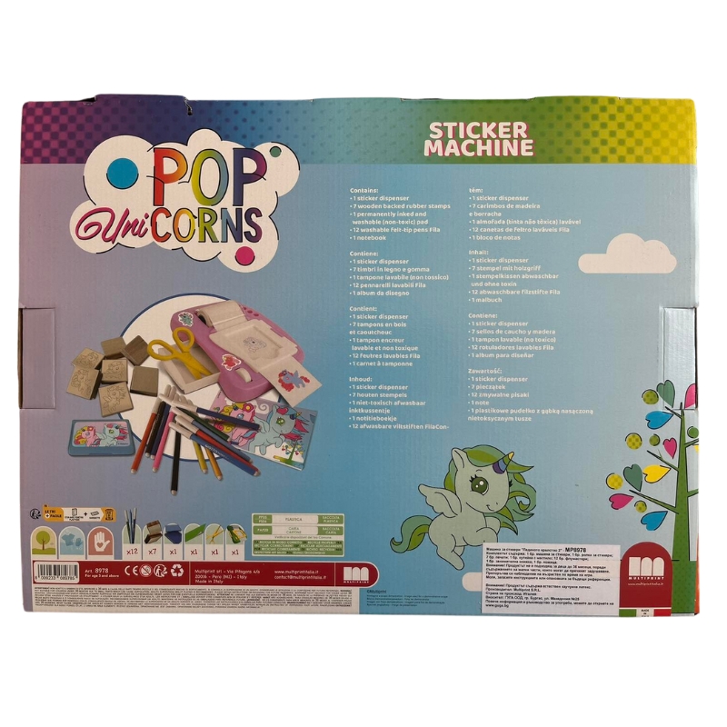 Creative set "Magic Unicorn" with sticker machine and accessories