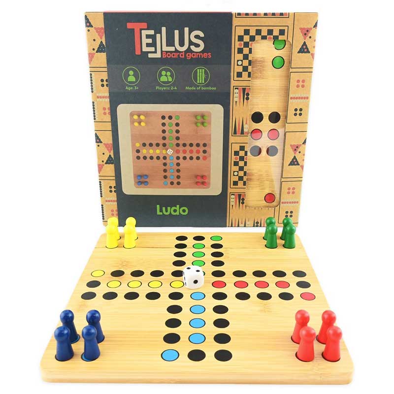 Board game "Don't be angry, man" made of wood, 22 cm