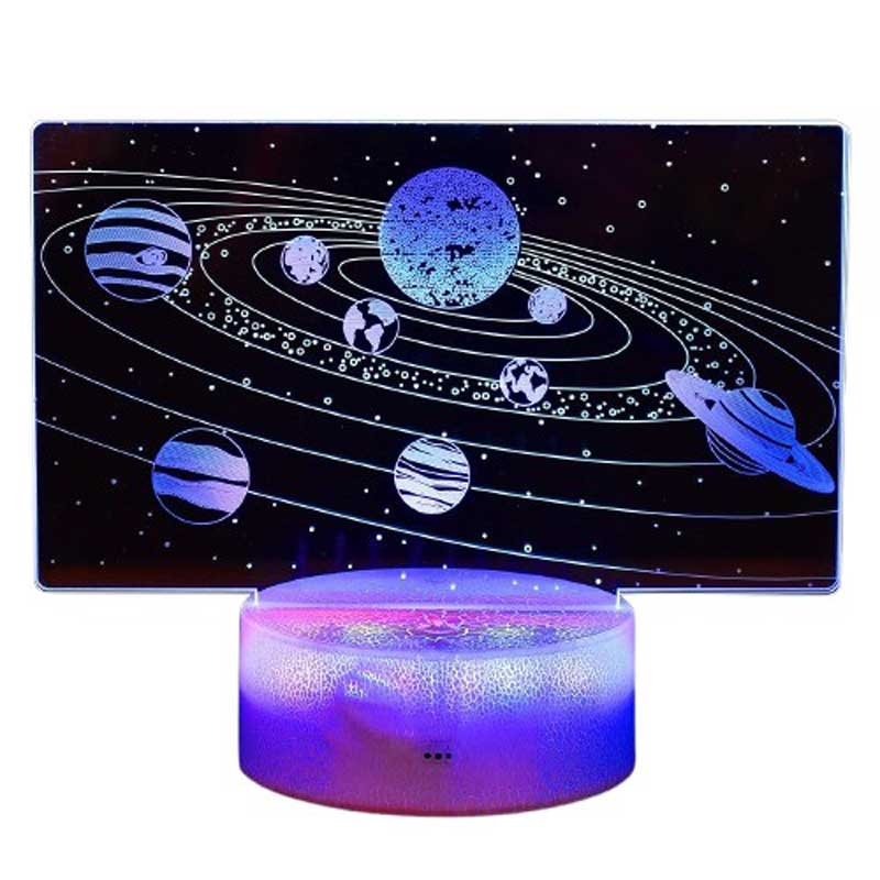 Children's 3D LED Night Light, Solar System, Color Changing, 20 cm