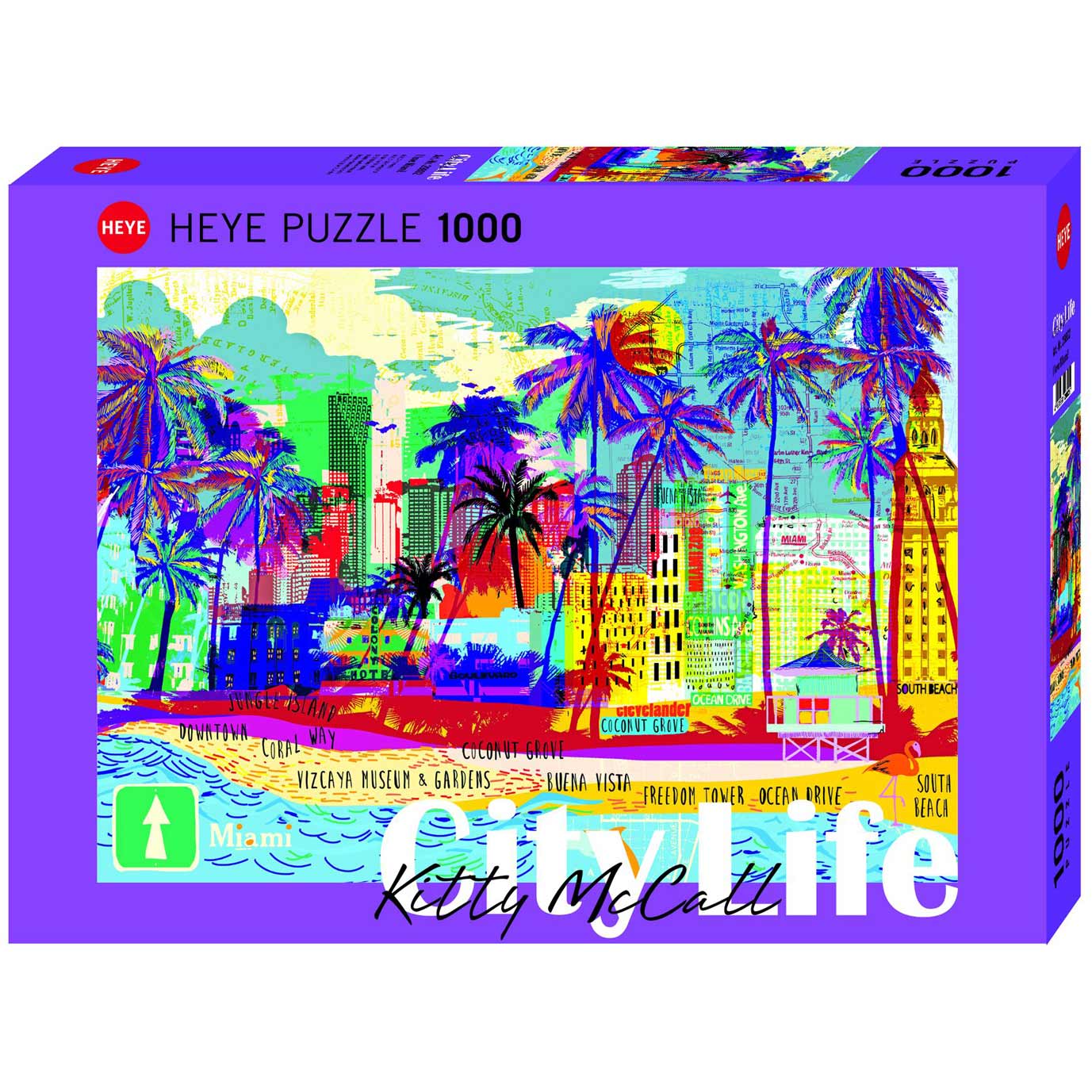 Heye 1000 Piece Puzzle - I Love Miami!, Kitty McCall