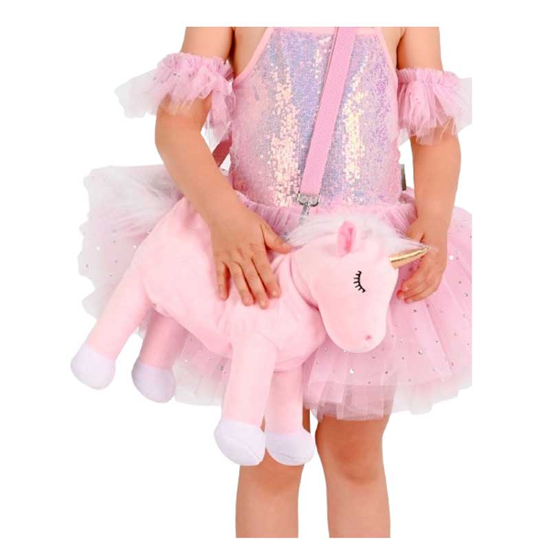 Plush Unicorn bag with adjustable handle and fun 3D design