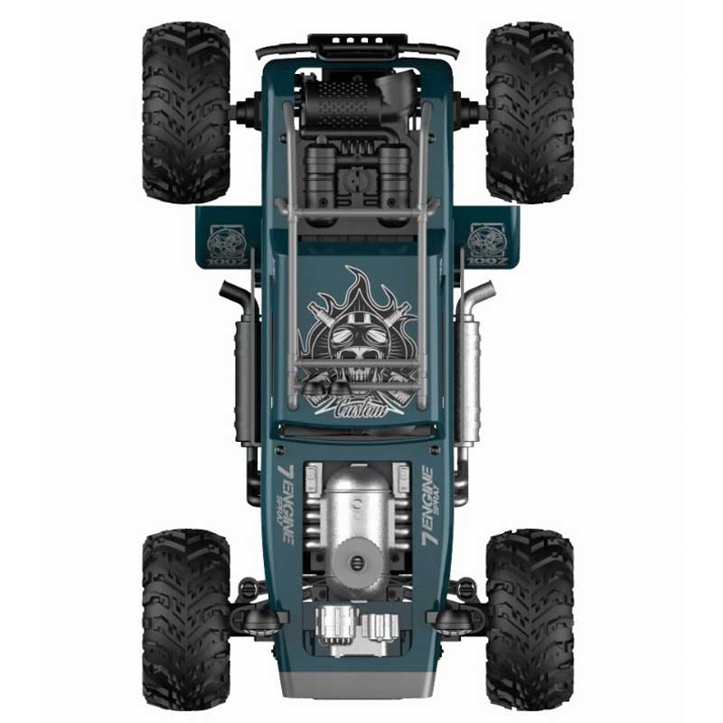 Racing jeep with smoke effect, RC in blue color