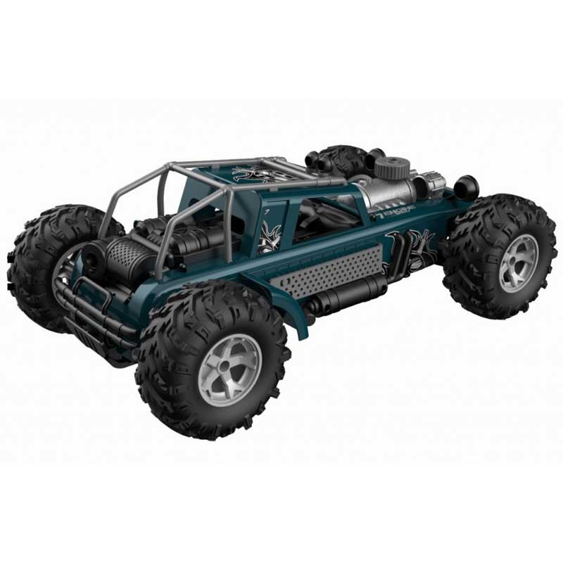 Racing jeep with smoke effect, RC in blue color