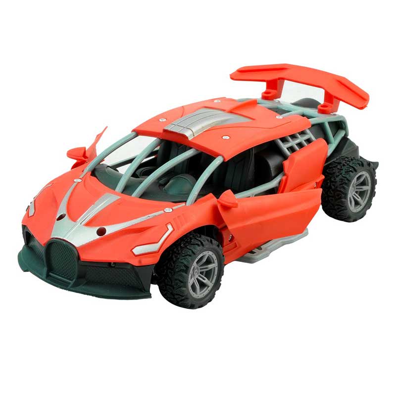 Racing car with RC control, LED lights and smoke 1:24