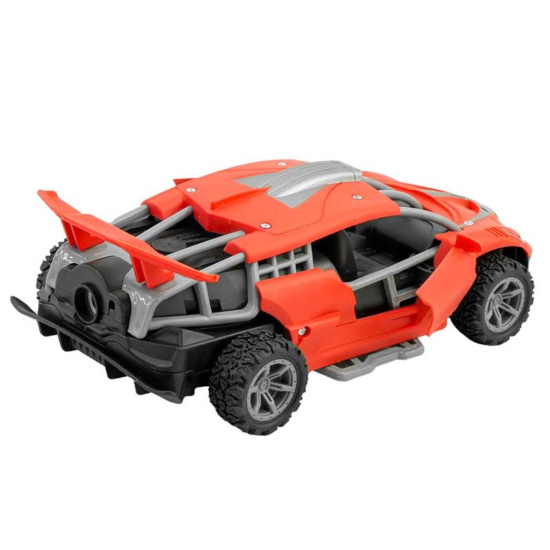 Racing car with RC control, LED lights and smoke 1:24