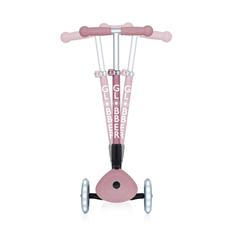 Сгъваема еко тротинетка с 3 колела GLOBBER JUNIOR FOLDABLE LIGHTS ECOLOGIC – цвят бери