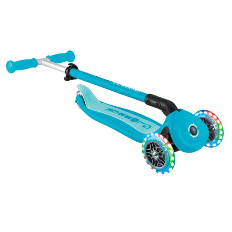 Folding scooter 5 in 1 GLOBBER GO UP ACTIVE LIGHTS 360° - aqua