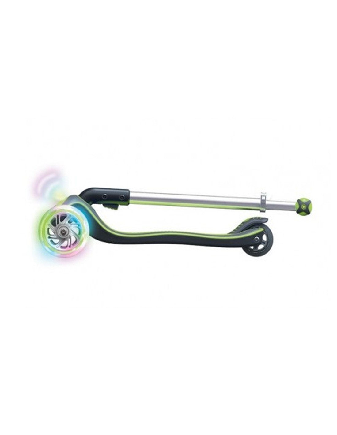Elite Light Folding Scooter with Light Up Tires and Platform - Green