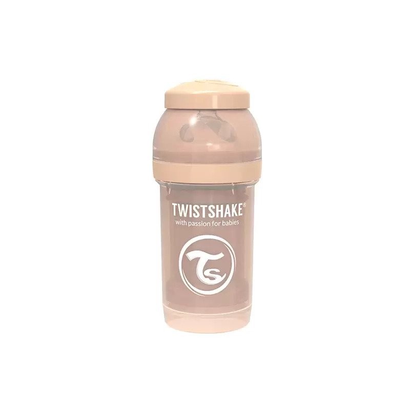 Anti-colic baby bottle Twistshake 180 ml beige