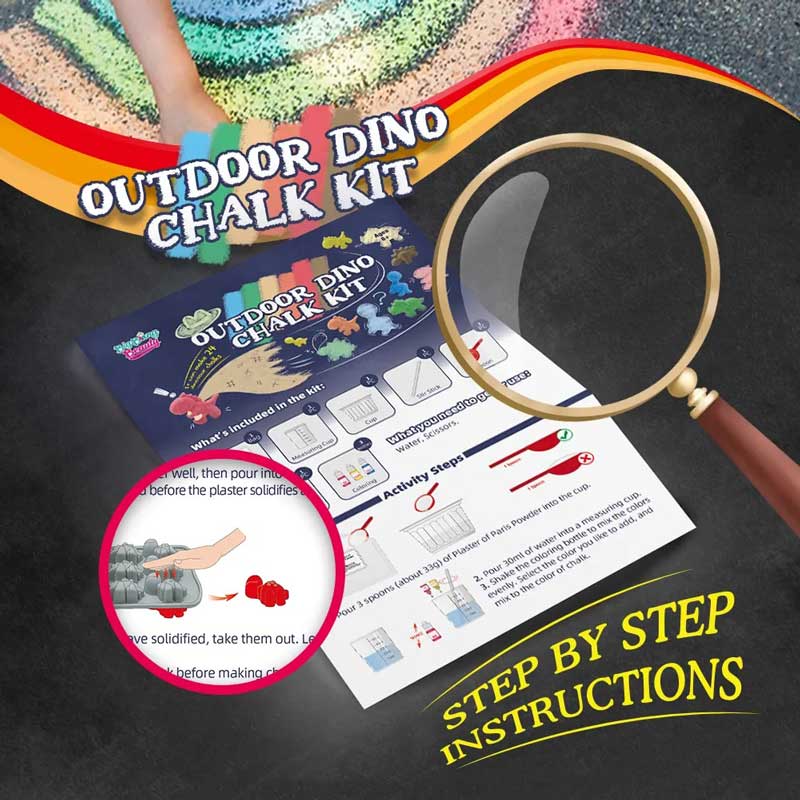 STEAM Kit - DIY Colored Chalk - Dino