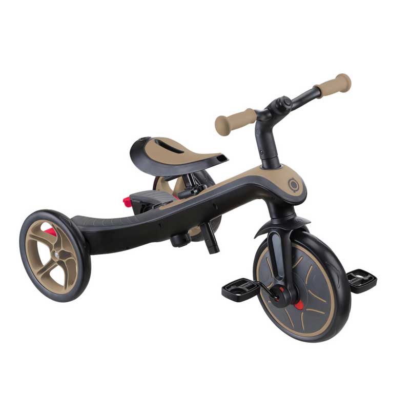 4-in-1 GLOBBER EXPLORER TRIKE tricycle with canopy in beige color