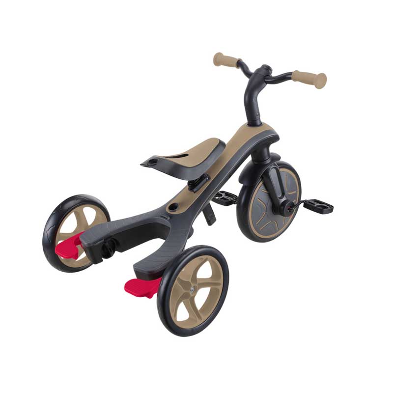 4-in-1 GLOBBER EXPLORER TRIKE tricycle with canopy in beige color