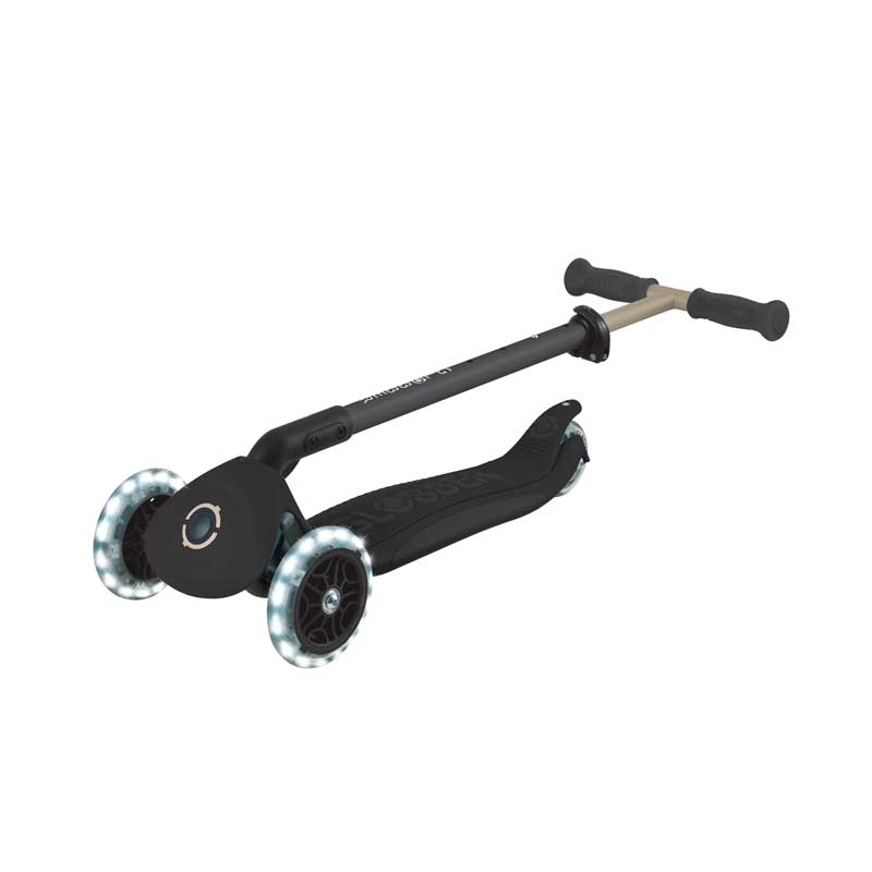 Scooter 5 in 1 GLOBBER GO UP DELUXE LIGHTS 360° - black